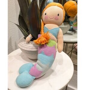 Cuddle + Kind Isla Mermaid Knit Doll Kids 20" Multicolor Boho Heirloom Plush‎